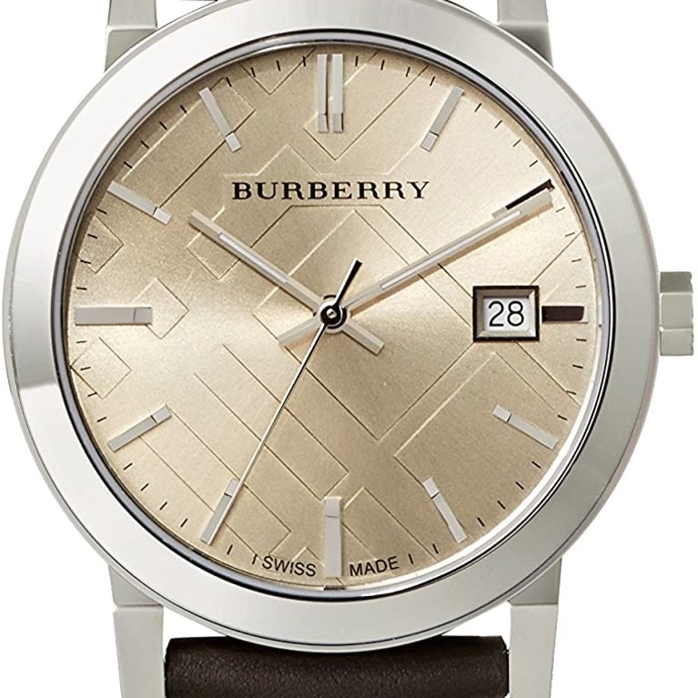 New Burberry Leather Brown Band Watch